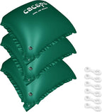 3 Pack Pool Pillow for Above Ground Pools, 4x4 Ft Air Pillow for Closing Winter Winterizing Kit, 0.5mm PVC Material, 2X 16.5Ft Rope (Green)