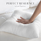 Ashler Outdoor Pillow Inserts, 12x20 Waterproof Throw Pillows Pack of 2, Outdoor Pillows Water-Resistant Decorative Premium Lumbar Pillow Stuffer Sham for Porch Patio Living Room Bedroom Furniture