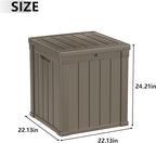 50 GallonOutdoor Storage Box,Resin Deck Boxes Waterproof, IndoorOutdoor Bin for Package Delivery, Patio Cushions, Gardening Tools, Lockable, UV Resistant