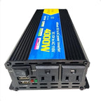 High-Power DC to AC Power Inverter – 12V to 110V/120V Converter with Dual USB Ports, Dual AC Outlets, Cigarette Lighter Adapter, Battery Cable for Cars, Trucks, RVs, Camping,Home Backup (Black, 4000W)