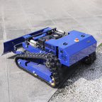 Remote Control Lawn Mower with Snow Plow,4WD Oil-Electric Hybrid Crawler Track Mower,1.1-5.9 Inch Cutting Height Professional Landscape and Estate Mower for 100% Slope(45°) Large Turf Grass Cutting