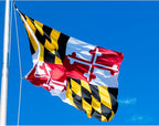 AMZFLAG Double Sided Maryland State Flag 3x5 ft Outdoor Heavy Duty State of Maryland Flag Vivid Color MD Flags with 2 Brass Grommets Thick Material