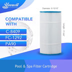 YZ685E. Swimming Pool Replacement Filter Replaces for Unicel C-8409 90Sq.ft FC-1292 PA90 Hayward CX900RE Darlly 80951 1Pack