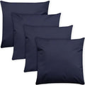 Covers & All Premium Square Throw Pillow Inserts with Covers Set of 4, 28 x 28 Inches Navy Blue, Decorative Cushions for Couch Sofa Home Decor Office Travel UV Resistant Waterproof Soft Cushions