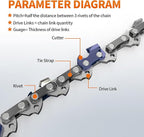 3Pcs 6 Inch Mini Chainsaw Chain, 1/4" LP Pitch .043" Gauge 37 Drive Links,mini chainsaw 6" chain,Replacement Chains for Portable Mini Chainsaw (6"-37DL-1/4"LP .043"-3pcs)