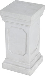 Decorative Roman Column Pedestal Column Plant Stand, Vintage European Style Classical Garden Pillar, Indoor Outdoor Decor, Pedestal Columns Plants Standing for Entryway Garden Yard Home (Antique White/19.25''H)