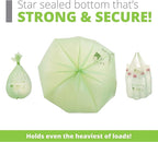 3 Gallon Compostable Trash Bags with Handle-Tie, Thick 0.67 Mil, 11.36 Liter, 80 Bags, Small Kitchen Food Scrap Waste Bag, ASTM D6400, US BPI and OK Compost Home Certified