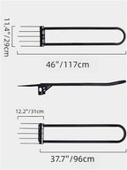 Heavy Duty Garden Broadfork - 46" Steel Long Dual Handle Pitch Fork (Ergonomic Grip for Labor-Saving), 5 Tempered Diamond Tines for Soil Loosening, Weeding, Composting, Aeration & Transplanting