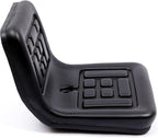 Waterproof Tractor Seat with Drainage Holes and Adjustable Design - Universal Replacement Seat for Riding Lawn Mower, Forklift, Go Kart (14.17x13.78x11.81 in)