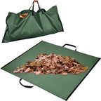 Leaf Bag for Collecting Leaves, Reusable Garden Yard Waste Tarp Container, Reusable Heavy Duty Gardening Bag with handles
