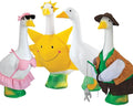 Goose Summer Bundle, Includes One Large 23 inch White Goose and Three Summer Outfits Bundle, Sun, Bikini and Fisherman Goose Outfits Included