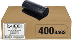 Aluf Plastics T-Tough Roll Pack Low Density Repro Blend Star Seal Coreless Rolls Bag, 56 Gallon Capacity, 47" Length x 43" Width, XXH Strength, Black (Pack of 400)