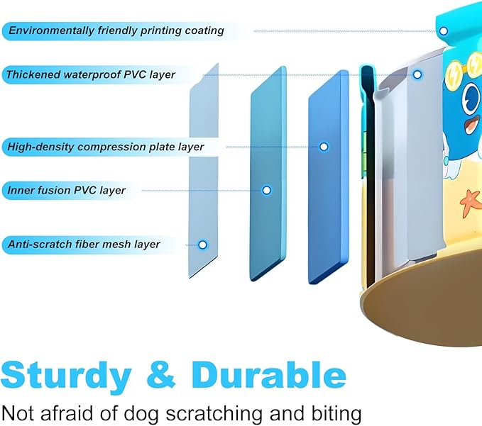 Foldable Swimming Pool with Canopy for Kids 63"x18" Hard Plastic Portable Dog Pool Anti-Slip Collapsible Pets Bathtub Kiddie Pool Indoor Outdoor Backyard (JellieMons 63'')