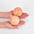 JIC Gem Sunstone Healing Crystals Sphere Ball Natural Rare Sparkling Crystal Sphere Ball Mineral Quartz Stone Ball with Decorative Stand Home Decoration (70-80mm), 2.8-3.2inch, Sunstonelight