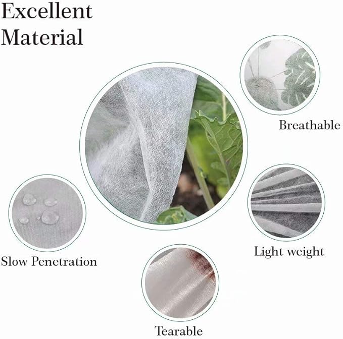Agfabric Plant Covers Freeze Protection 6'x25' 0.55oz Frost Blankets for Plants Garden Plant Cover Freeze Cloths,Plants Winter Frost Freeze Protection,White