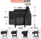 Arcedo Grill Cover Compatible with Pit Boss 850, 820SP, Heavy Duty Waterproof Wood Pellet Smoker Covers, All Weather Protection for Outdoor Grill