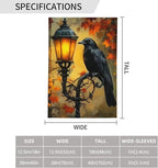 Crow Garden Flag Vertical Double Sided Outdoor Yard Flags 12.5x18 Inch Burlap Banners for House Lawn