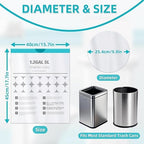 OKKEAI 1.2 Gallon Mini Drawstring Trash Bags, Small Bathroom Garbage Bags 5L – Leak-Proof Tear-Resistant Wastebasket Liners for Bathroom, Office 70 Count