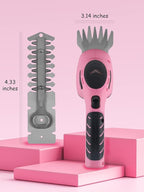 Lichamp 2-in-1 Electric Hand Held Grass Shear Pink Hedge Trimmer Shrubbery Clipper Cordless Battery Powered Rechargeable for Garden and Lawn, CGS3602PK Pink