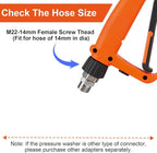 Short Pressure Washer Gun with Swivel 5200 PSI，Power Washer Gun Compatible with Foam Cannon - Car Wash Foam Gun-1/4 Quick Connector, with Nozzle Tips (MRP-003-Spray Gun-B)