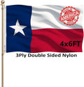 Texas State Flags 4x6 Outdoor Heavy Duty Double Sided Nylon Vivid Color Anti-Fading with 2 Brass Grommets for Home/Company/Indoor Outdoor Decoration