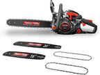 62cc Gas Chainsaw, 20 Inch 16Inch Chain Saw, Gas Powered Chainsaws, 2-Stroke 3.5-HP Gasoline Power Chain Saws with Automatic Oiler for for Wood Cutting and Tree Trimming, Easy-Start, Black