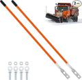 Lasnten 2 Pcs 27 Inch Snow Plow Blade Markers Guide Kit Steel Wire Inside Bolt on Bumper Guides High Visibility Easy Installation for ATV Snowplows(Orange)