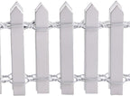 35 Inch Mini Fairy Garden Fence - White Wood Picket Fence for Crafts, Dollhouses, Plant Pots, and Home Garden Projects (2 Pack)