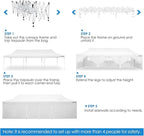 OASISHOME 10'x30' Pop-Up Canopy Tent with 8 Removable Sidewalls,Carry Bag,Waterproof Commercial Gazebo for Weddings/Outdoor Events – Heavy-Duty Frame, Raised Top Cover(White, 10x30(Higher top))