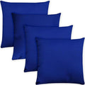 Covers & All Premium Square Throw Pillow Inserts with Covers Set of 4, 16 x 16 Inches Blue, Decorative Cushions for Couch Sofa Home Decor Office Travel UV Resistant Waterproof Soft Cushions Pillows