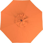 California Umbrella 9' Premium Commercial Hardwood Patio Umbrella, Manual Lift With Sunbrella Tuscan Fabric