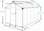 CQZY 6x10 FT Greenhouse for Outdoors,Green House for Outside,Silver