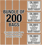 Aluf Plastics 55-60 Gallon 1.5 MIL Clear Garbage Bags - 38" x 58" - Pack of 200 - For Contractor, Industrial, Healthcare, & Municipal