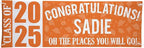 Let's Make Memories Personalized Graduation Banner Class of 2025 - Graduation Party Decorations - Congratulations Banner - Indoor/Outdoor Vinyl - Best in Class - Orange - 6 ft.