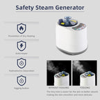 ZONEMEL Portable Steam Sauna Kit for 1 Person or 2 Person Full Body Home Sauna Spa, Leg Detox Relaxation, 2L Steam Pot, Remote Control (Blue, L 33.5”x W 32.3”x H 41.7”)