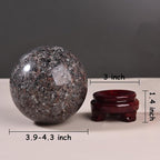 Large Yooperlite Sphere Natural Yooperlite Stone Healing Crystal Ball with Stand Energy Meditation Decor 100-110mm/3.9-4.3"