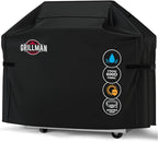 Grillman Grill Cover, BBQ Outdoor Grill Covers, Charcoal, Gas Grills, Waterproof, Rip-Proof, Weather-Resistant, Anti-UV, Barbecue Cover for Weber, Genesis, Charbroil, Nexgrill, etc (Black, 58 Inch)