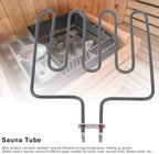 Heating Component, Electric Heating for Sauna Stove Stainless Steel Straight Heat Sauna Heating Component(2000W)