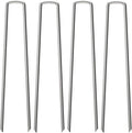 100 Pack 12" Garden Stakes Pins,Heavy Duty Garden Landscape Staples Stakes Pins Galvanized Landscape Fabric Staples Sod Ground Staple for Anchoring Weed Barrier Fabric