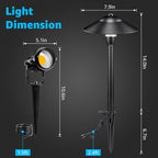SUNVIE LED Low Voltage Landscape Lighting 12V Landscape Lighting Kit with Connectors, Low Voltage Pathway Lights with Spotlights Aluminum Pathway Lights Wired Waterproof for Patio Yard Garden, 12 Pack