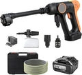 Cordless High-Pressure Washer, Includes 4.0Ah Battery and Charger, with 6-in-1 Nozzle; Portable Cordless high-Pressure Washer Ideal for car Washing, Yard Maintenance, and Household Cleaning.