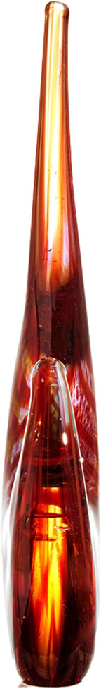 Luxury Lane Hand Blown Abstract Sun Conure Sommerso Art Glass Sculpture for Home Decor 12 inch Tall Centerpiece Table Decoration