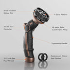 RESTMO Hose Nozzle Heavy Duty, Metal Water Hose Sprayer for Garden, 9 Spray Patterns | High Pressure | Thumb Flow Control | On/Off Valve, Ideal for Outdoor Lawn & Plant Watering, Car & Pet Washing