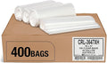 Aluf Plastics 45 Gallon 0.9 MIL Clear Garbage Bags - 36" x 47" - Pack of 400 - For Industrial, Healthcare, & Municipal