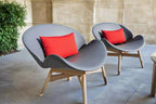 RSH Décor Sunbrella Jumbo Lumbar Pillow Covers – Set of 4 | 26" x 16" | Outdoor Use – Patio, Lounge, Adirondack, Deck | Water & Fade-Resistant | Play Sky | Includes Down-Alternative Inserts
