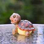 Turtle Garden Decor Turtle Statue Outdoor Yard Patio Decor Indoor/Outdoor Garden Decor Animal Statu for Home, Yard, Patio, Backyard, Balcony (Red)