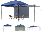 KAMPKEEPER 10x10 Easy Pop Up Canopy Tent with Sidewalls, Instant Outdoor Shade Shelter with Removable 10FT Sun Walls, Quick Setup Waterproof and UV-Resistant for Patio (Navy Blue, 2 sidewall)