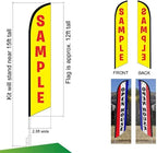 FFN 3-Pack of Open House Feather Banner Flag Kits, Includes Flag Poles, Ground Stakes, and Travel Bags, 15ft Large Outdoor Signs for Real Estate Agents