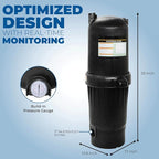 XtremepowerUS 175 sq/ft Swimming Pool Cartridge Filter In-Ground Pool/Spa Pool Filter for Pool Up to 35,000 Gallons