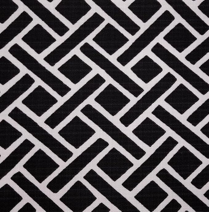 RSH Décor: Set of 2 Square Throw Pillows | Indoor/Outdoor All Weather Polyester Fabric | Decorative Accent Pillows for Patio Furniture | Reversible | 20" x 20" | Matte Black Geometric